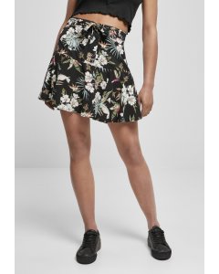 Dámska sukňa // Urban classics Ladies Viscose Mini Skirt black tropical