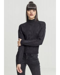 Dámsky sveter // Urban classics Ladies Short Turtleneck Sweater black
