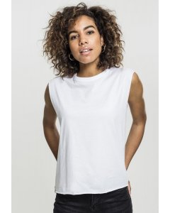 Dámske tričko bez rukávov // Urban classics Ladies Jersey Lace Up Top white