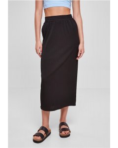 Dámska sukňa // Urban Classics / Ladies Rib Jersey Midi Skirt black