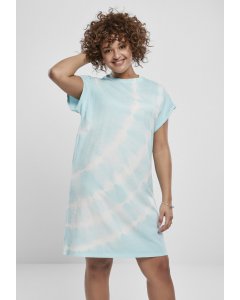 Dámske šaty // Urban classics Ladies Tie Dye Dress aquablue