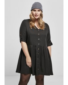 Dámske šaty // Urban classics Ladies Babydoll Shirt Dress black