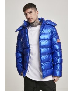Pánska zimná bunda // Mister Tee NASA Insignia Metallic Puffer Jacket blue