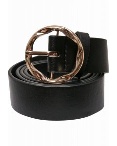 Dámsky opasok // Urban Classics / Small Synthetic Leather Ladies Belt black