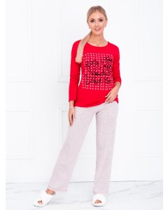 Women's pyjamas ULR136 - red