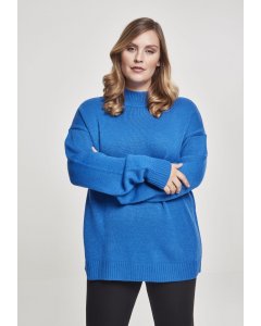 Dámsky sveter // Urban Classics Ladies Oversize Turtleneck Sweater brightblue