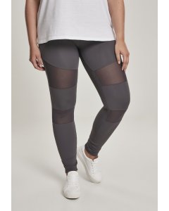 Dámske legíny // Urban classics Ladies Tech Mesh Leggings dark grey