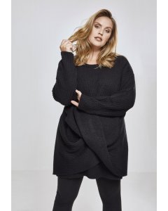 Dámsky sveter // Urban Classics Ladies Wrapped Sweater black