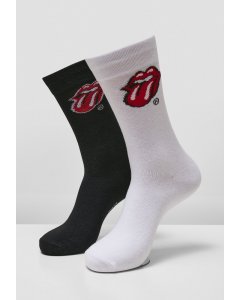 Ponožky // Merchcode Rolling Stones Tongue Socks 2-Pack black/white