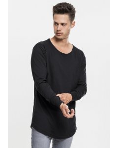 Pánske tričko dlhý rukáv // Urban Classics Long Shaped Fashion L/S Tee black