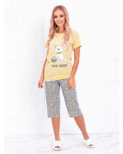 Women's pyjamas ULR164 - yellow