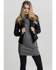 Dámsky pulóver dlhý // Urban classics Ladies Oversized Turtleneck Dress grey