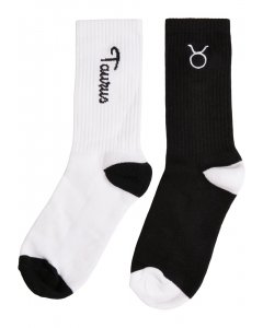 Urban Classics / Zodiac Socks 2-Pack black/white taurus