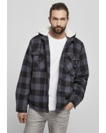 Pánska bunda // Brandit Lumberjacket hooded black/grey