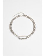 Náhrdelník // Urban Classics Fastener Necklace silver