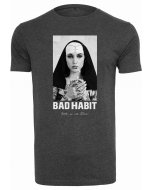 Pánske tričko krátky rukáv // Mister Tee / Bad Habit Tee charcoal
