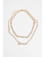 Náhrdelník // Urban Classics Diamond Zodiac Golden Necklace taurus
