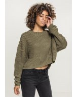 Dámsky sveter // Urban Classics Ladies Wide Oversize Sweater olive