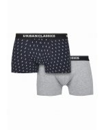 Pánske boxerky // Urban classics  Men Boxer Shorts Double Pack small pineapple aop+grey