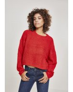 Dámsky sveter // Urban Classics Ladies Wide Oversize Sweater fire red