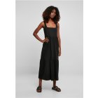 Dámske šaty // Urban Classics Ladies 7/8 Length Valance Summer Dress black