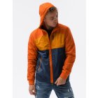 Men's mid-season quilted jacket C447 - V3 orange