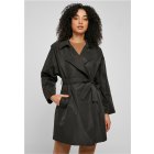Dámsky kabát // Urban Classics / Ladies Crinkle Nylon Minimal Trench Coat black