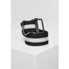 Pánsky opasok // Urban classics Easy Belt with Stripes black/white