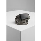 Pánsky opasok // Urban classics Canvas Belts grey camo/black