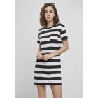 Dámske šaty // Urban classics Ladies Stripe Boxy Tee Dress black white
