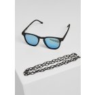 Slnečné okuliare // Urban classics Sunglasses Arthur With Chain black/blue