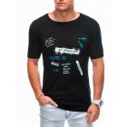 Men's printed t-shirt S1899 - black