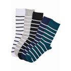 Ponožky // Urban Classics / Small Stripes Socks 5-Pack wintercolor