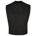 Dámsky top // Urban Classics / Ladies Organic Heavy Pleated Shoulder Top black
