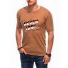 Men's printed t-shirt S1866 - beige