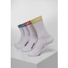 Ponožky // Urban classics Short Sporty Logo Socks Coloured Cuff 4-Pack multicolor