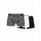 Pánske boxerky // Urban classics Organic Boxer Shorts 3-Pack tron aop+white+black