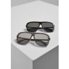 Slnečné okuliare // Urban classics  Sunglasses Milos 2-Pack black/black+grey/grey