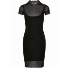 Dámske šaty // Urban classics Ladies Mesh Double Layer Dress black
