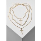 Urban Classics / Layering Cross Necklace gold