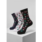 Urban classics  Grumpy Santa Christmas Socks 3-Pack black/navy/white