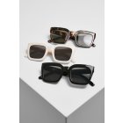 Slnečné okuliare // Urban classics Sunglasses Skyros 3-Pack brown/black/white