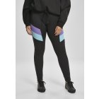 Dámske legíny // Urban classics Ladies Color Block Leggings black/ultraviolet