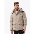 Men's winter jacket C504 - beige