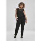Dámsky overal // Urban classics Ladies Lace Block Jumpsuit black
