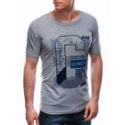 Men's printed t-shirt S1677 - grey