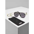 Slnečné okuliare // Urban classics  Sunglasses Naxos With Chain black/gold
