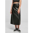 Urban Classics / Ladies Synthetic Leather Midi Skirt black