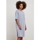 Dámske šaty // Urban Classics Ladies Organic Oversized Slit Tee Dress violablue