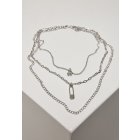 Urban Classics / Safety Pin Layering Necklace silver